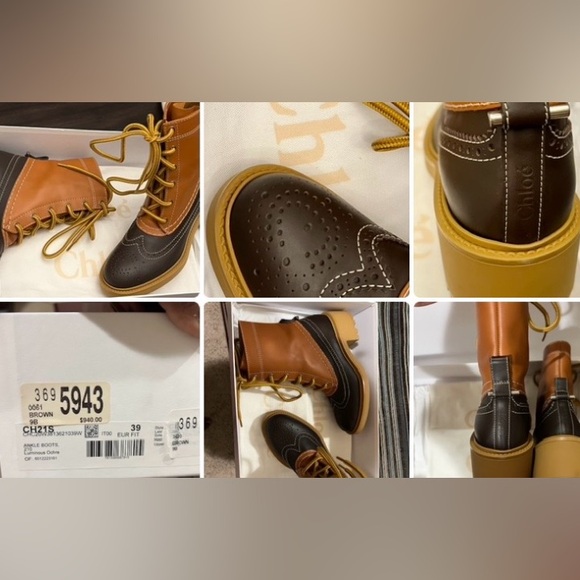 CHLOE Oxford Leather Boots - Picture 12 of 13